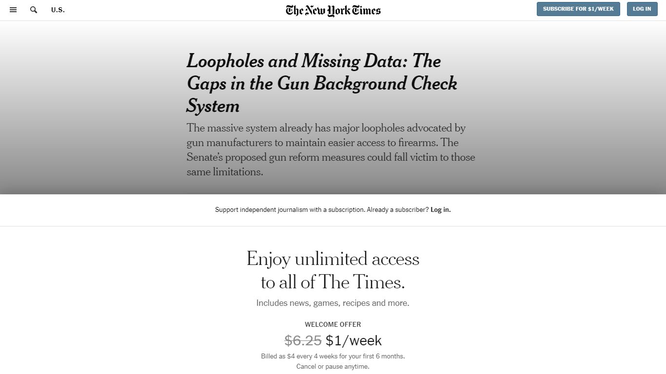 Loopholes and Missing Data: The Gaps in the Gun Background Check System ...